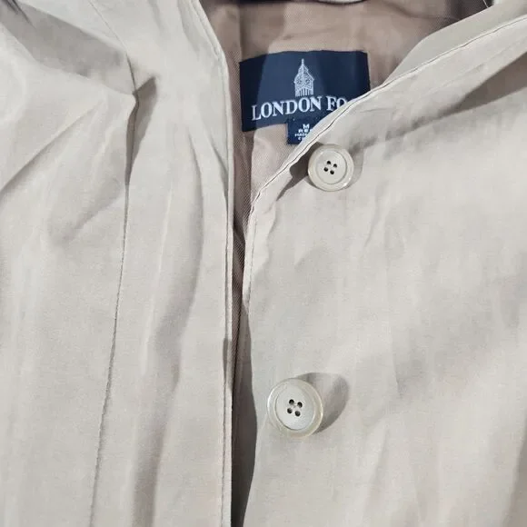 Vintage London Fog Maincoat Womens Size Medium  Reg Khaki Made In USA - Picture 3 of 16